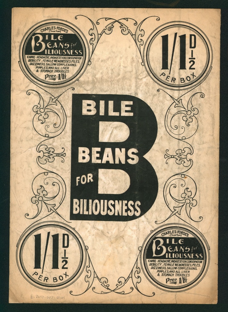 A 1900s-era advert for so-called Bile Beans